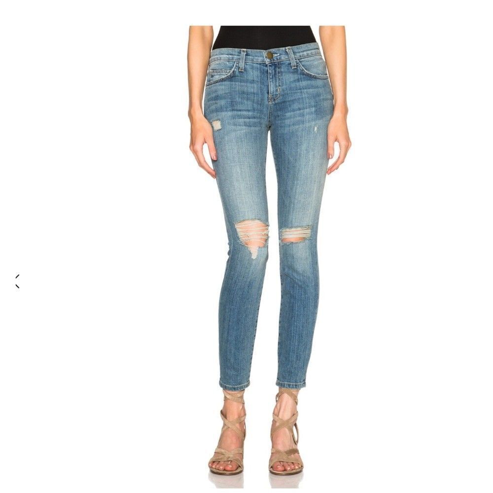 CURRENT/ELLIOTT Stiletto Denim in Ticker‎ Destroy Sz 26